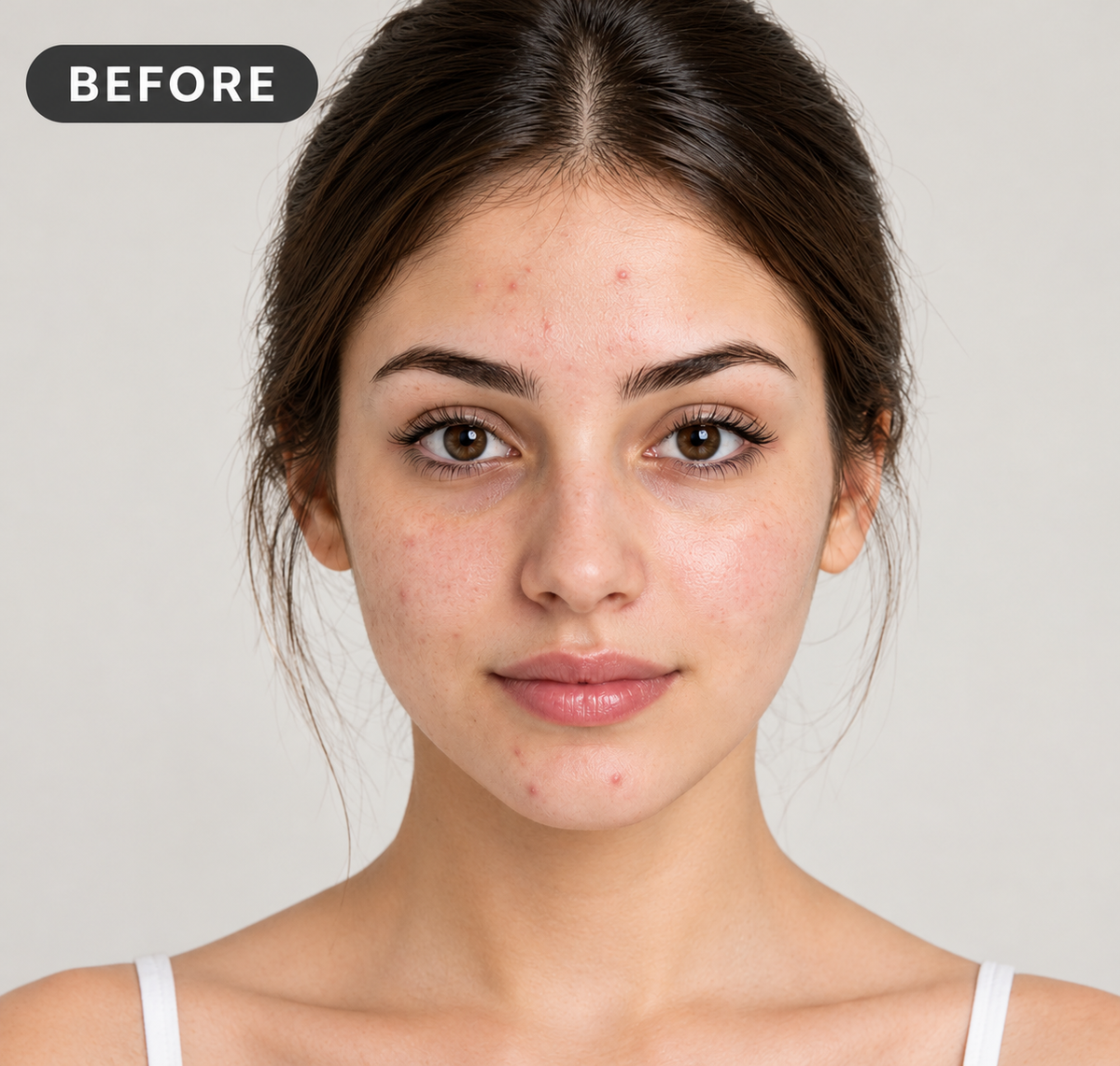 Skin before skincare routine
