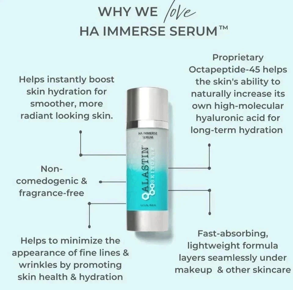 Alastin Skincare HA Immerse Serum ( 1.0 fl.oz / 29.6 ml )NEW IN BOX