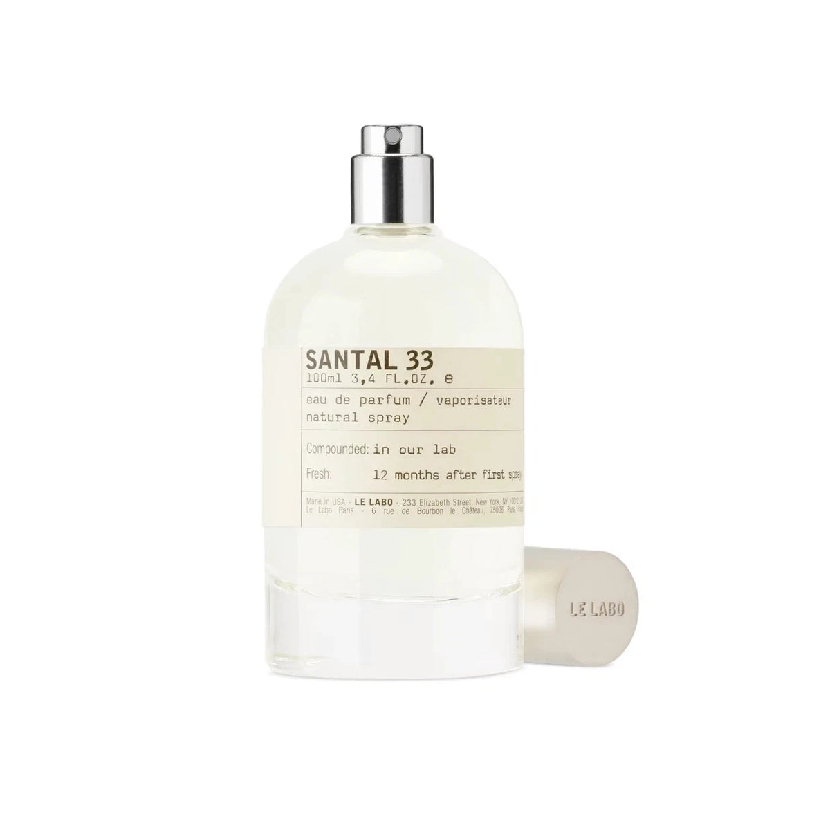 Le Labo Santal 33 Eau de Parfum 3.4 oz / 100 ml Unisex New Without Box