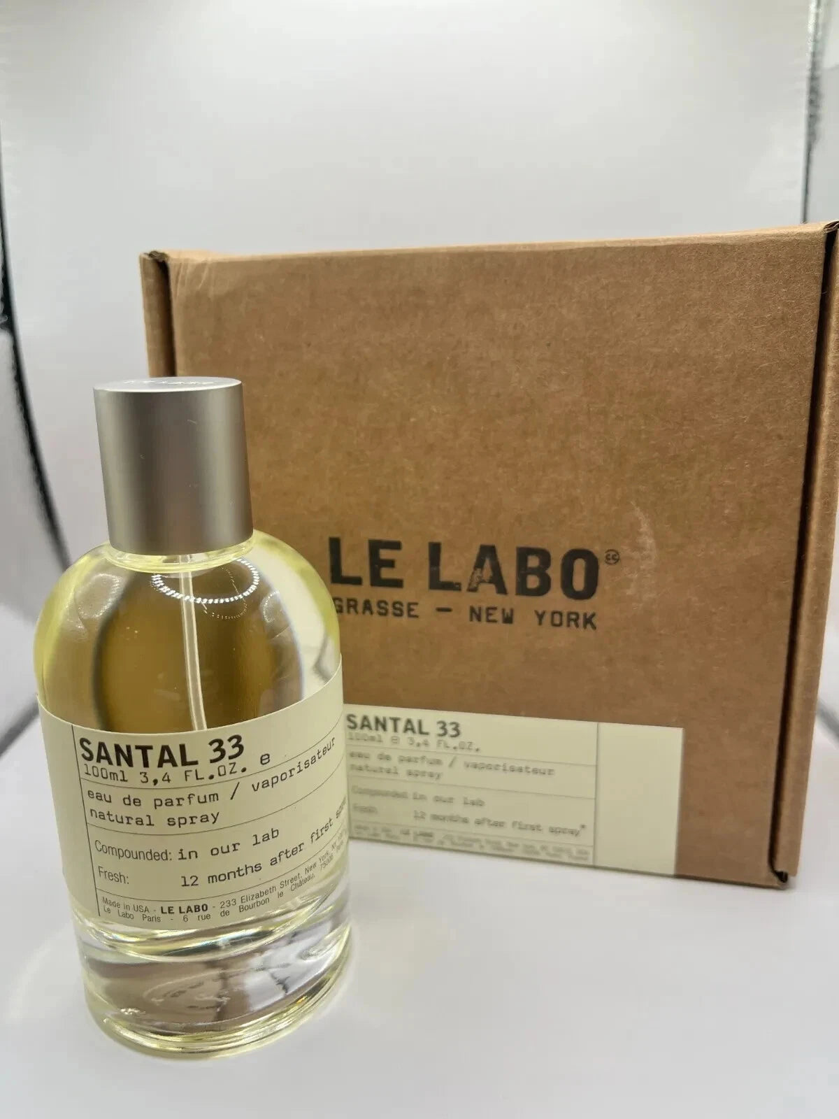 Le Labo Santal 33 Eau de Parfum 3.4 oz / 100 ml Unisex New Without Box