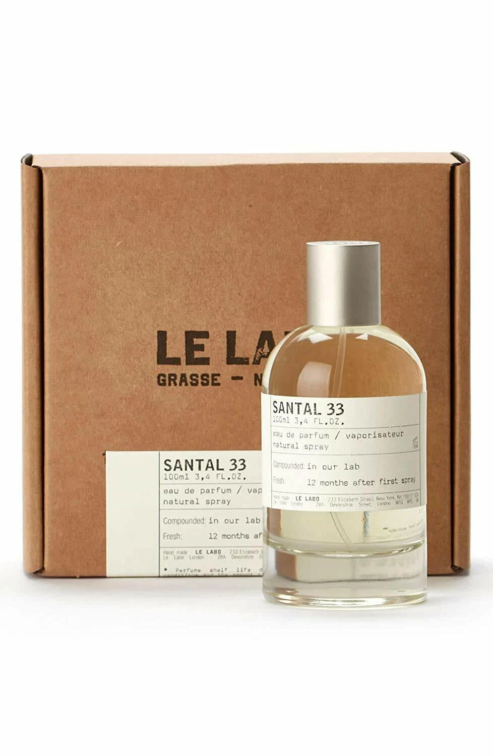 Le Labo Santal 33 Eau de Parfum 3.4 oz / 100 ml Unisex New Without Box