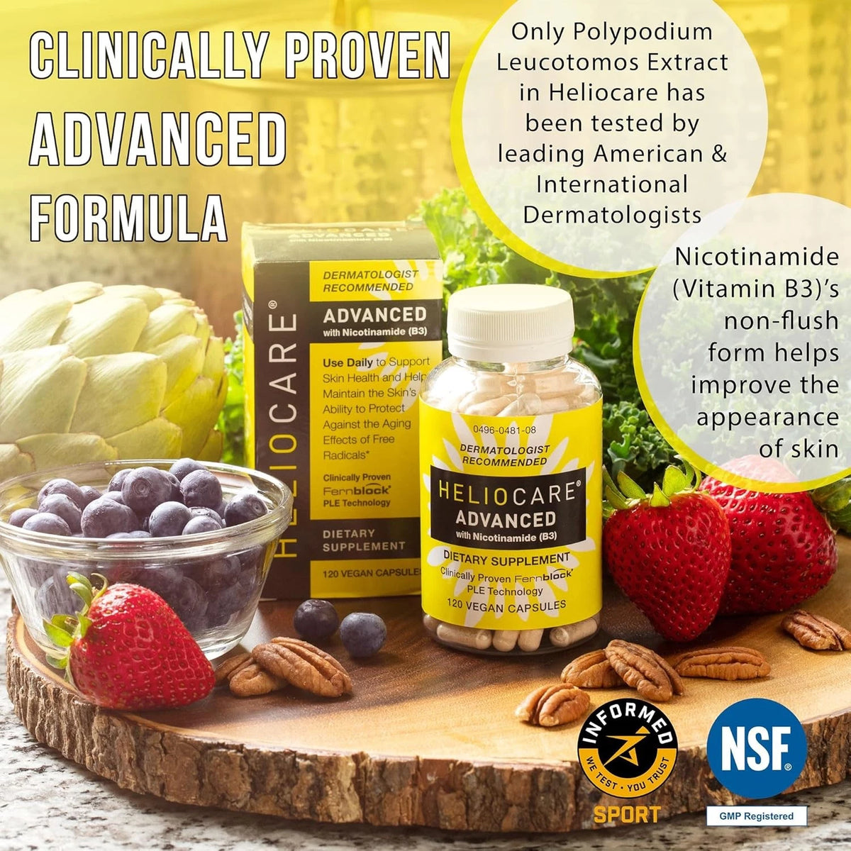 HELIOCARE Advanced Nicotinamide B3 Healthy Skin Vegan Capsules - 120 Count