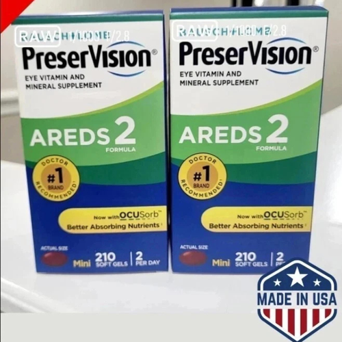 Pack of 2 | Preservision AREDS 2 / 210 Count Eye Vitamin Mini Soft gels